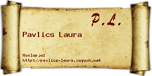 Pavlics Laura névjegykártya